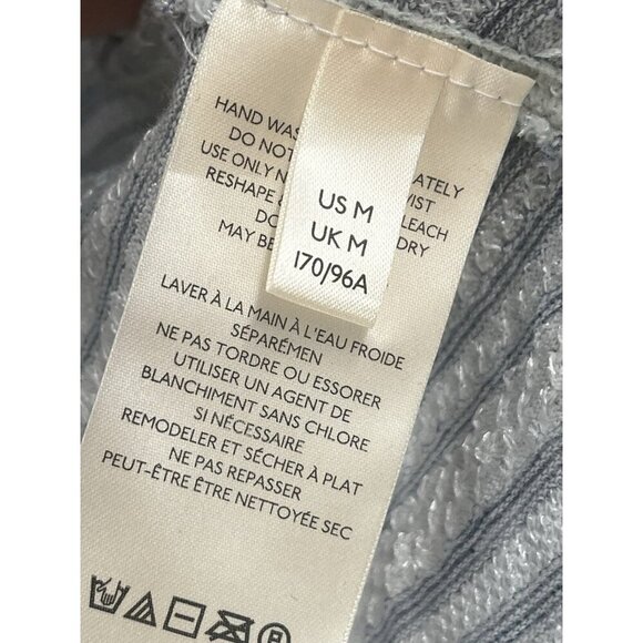 Free People Open Cardigan Striped Blue Sz M NWT OB1371088 - Picture 6 of 9